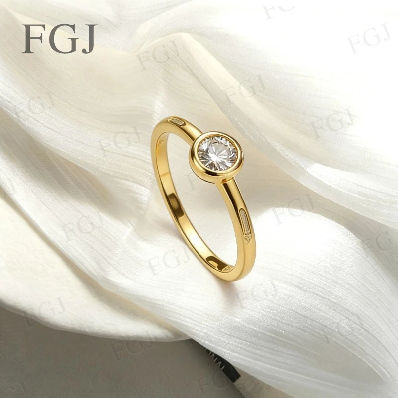 925 Sterling Silver Moissanite Water-Bubble Ring 5mm D Color VVS1 Brilliant Shine Engagement Band For Daily Casual Party Wear