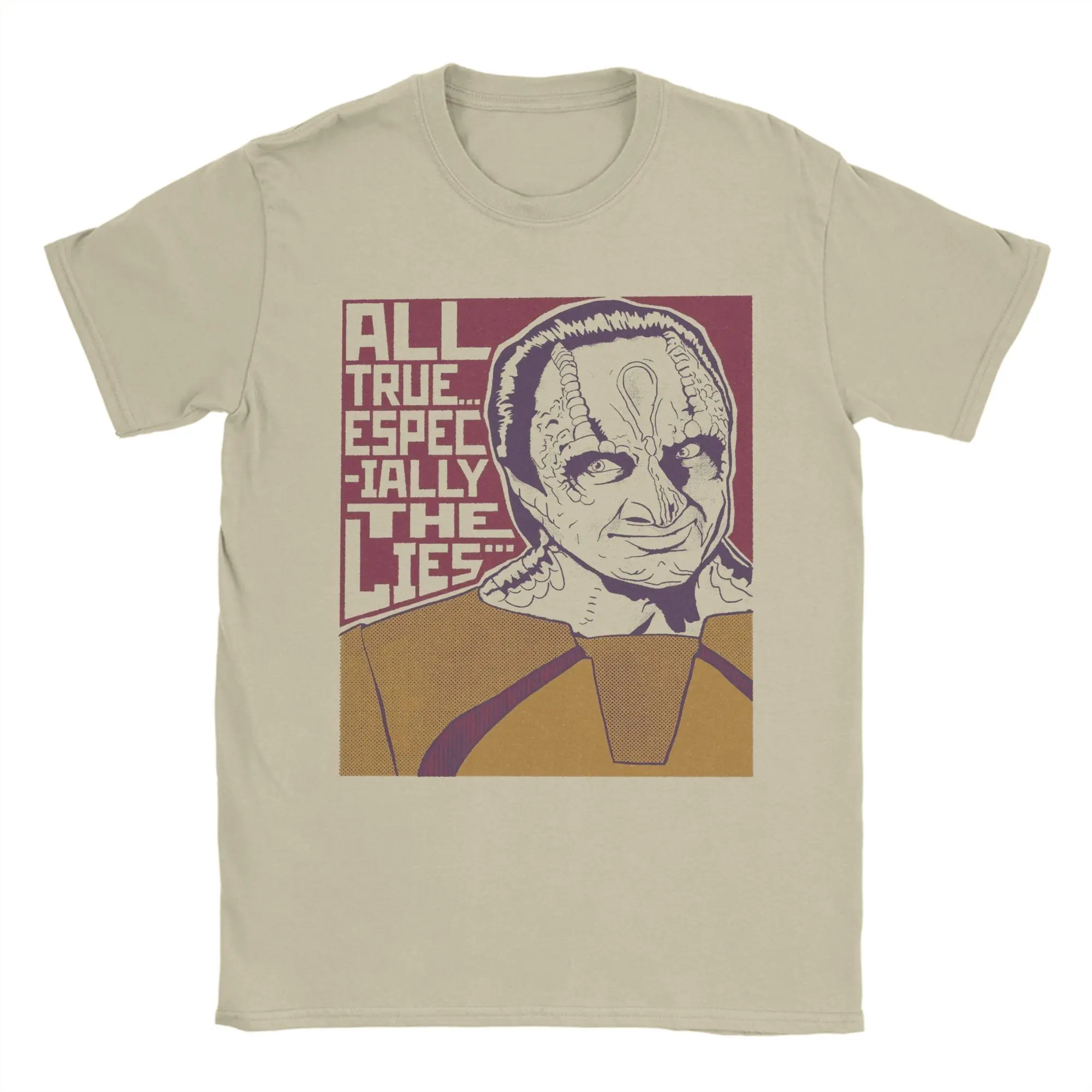 Awesome Stars Treks Deep Space Nine Garak All True Especially The Lies T-Shirt for Men Cotton T Shirt Tees Gift Idea Clothes