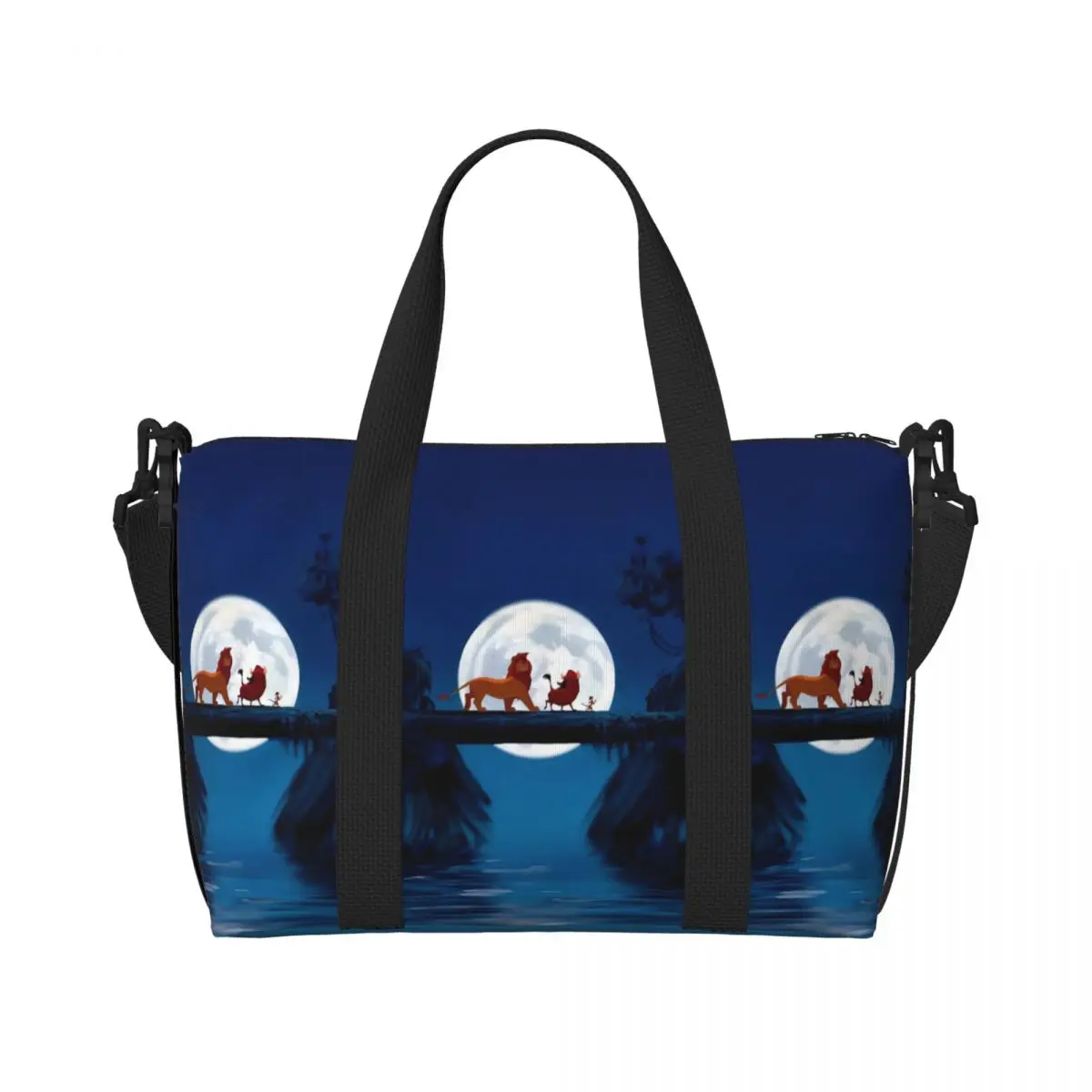 

Изготовленная на заказ большая сумка «Король Лев», женская большая вместительная музыкальная пленка, пляжные дорожные сумки для спортзала