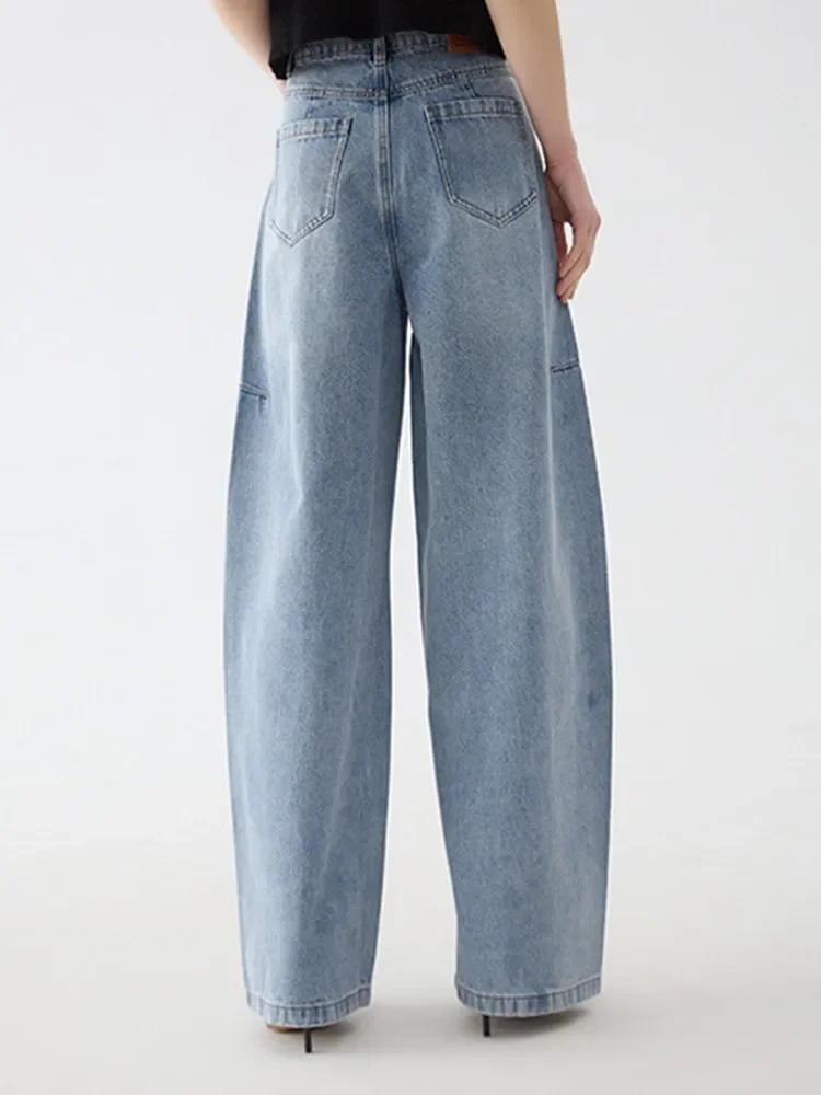 Wide Leg Jeans for Women 2024 New Cotton High Waisted Comfortable Loose Casual Straight Denim Long Pants