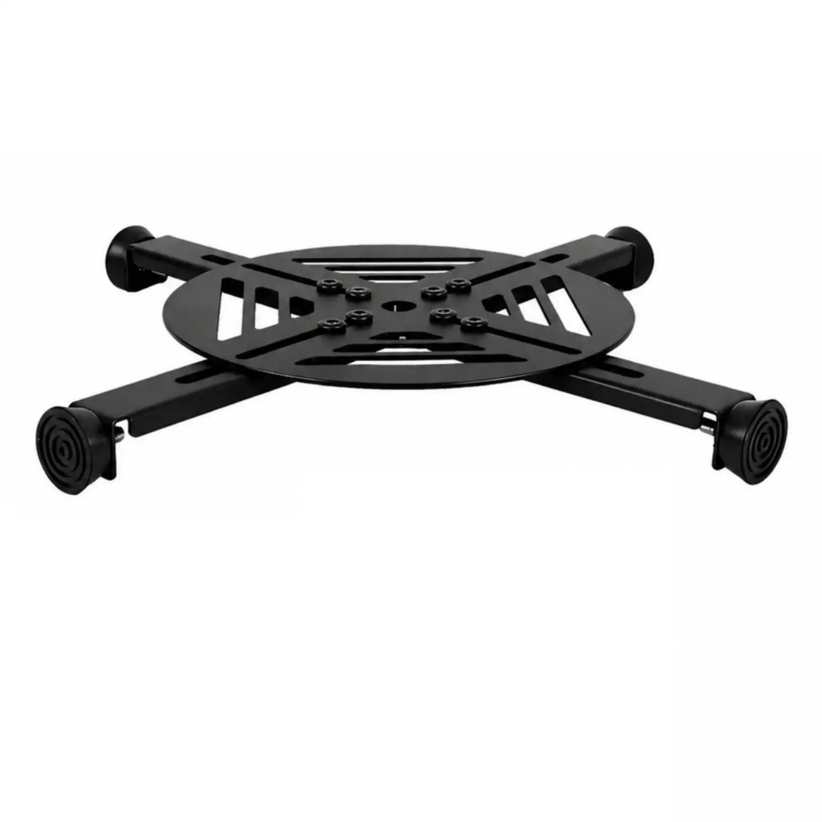 Iron Plant Pot Stand Stable Adjustable Plant Stand with Extendable Arms Sturdy Metal Planter Riser with Anti-Slip Feet for