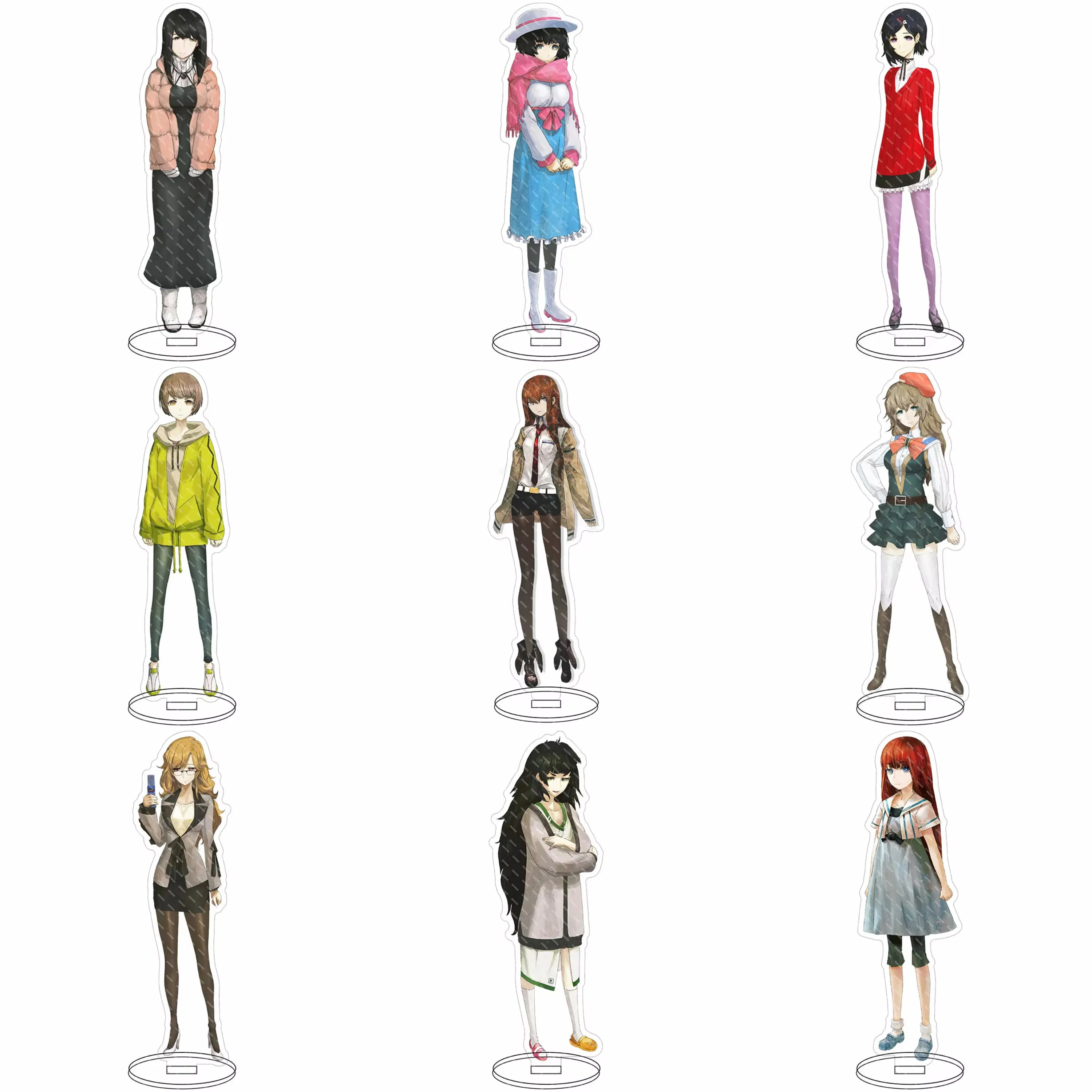 

Steins Gate аниме фигурки Makise Kurisu акриловые подставки Shiina Mayuri Amane Suzuha модель персонажа игрушка подарки на день рождения и Рождество