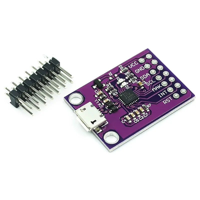Picture 3: CP2112 Debug Board USB to SMBus I2C Communication Module 2.0 MicroUSB 2112 Evaluation Kit for CCS811 Sensor Module for arduino