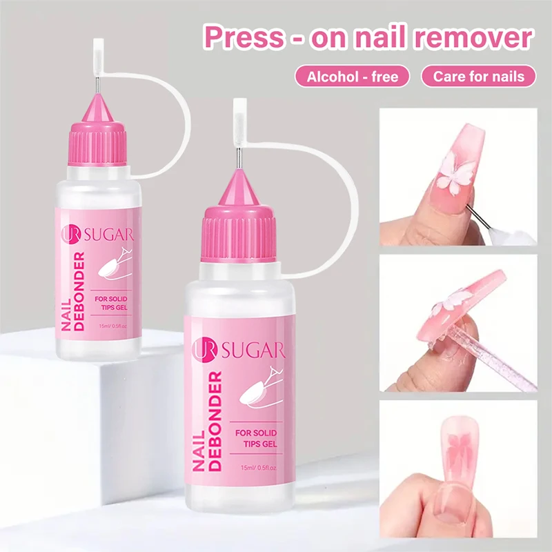15ml wear nail needle tube nail polish remover solid patch glue UV jelly glue fast nail polish remover gentle and non-irritating