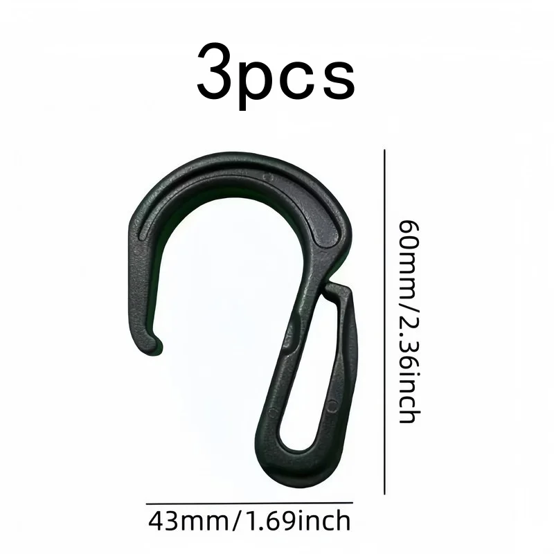 Pack of 3 S Shaped Hooks, Hang Kitchen Utensils and Pots, Heavy Duty Plastic, Lightweight and Reusable