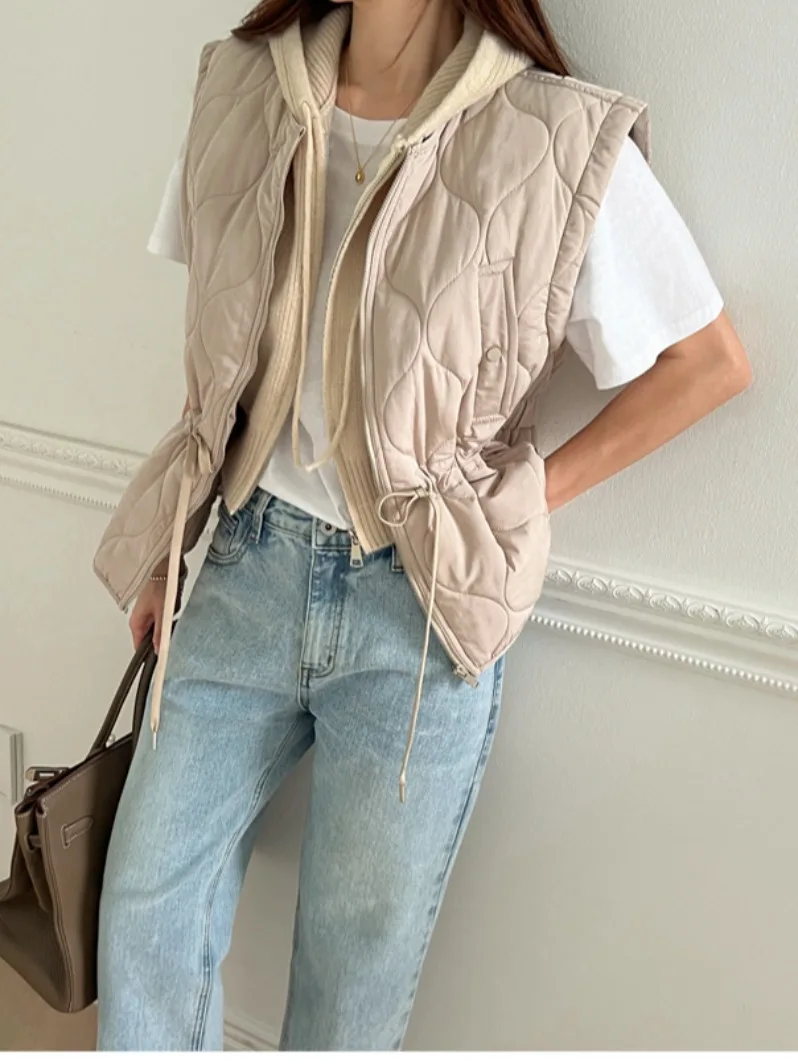 Début de l'automne brodé gourde Dstring décontracté chaud Svel coton gilet Faionable rond Ne fermeture à glissière femmes Sw...