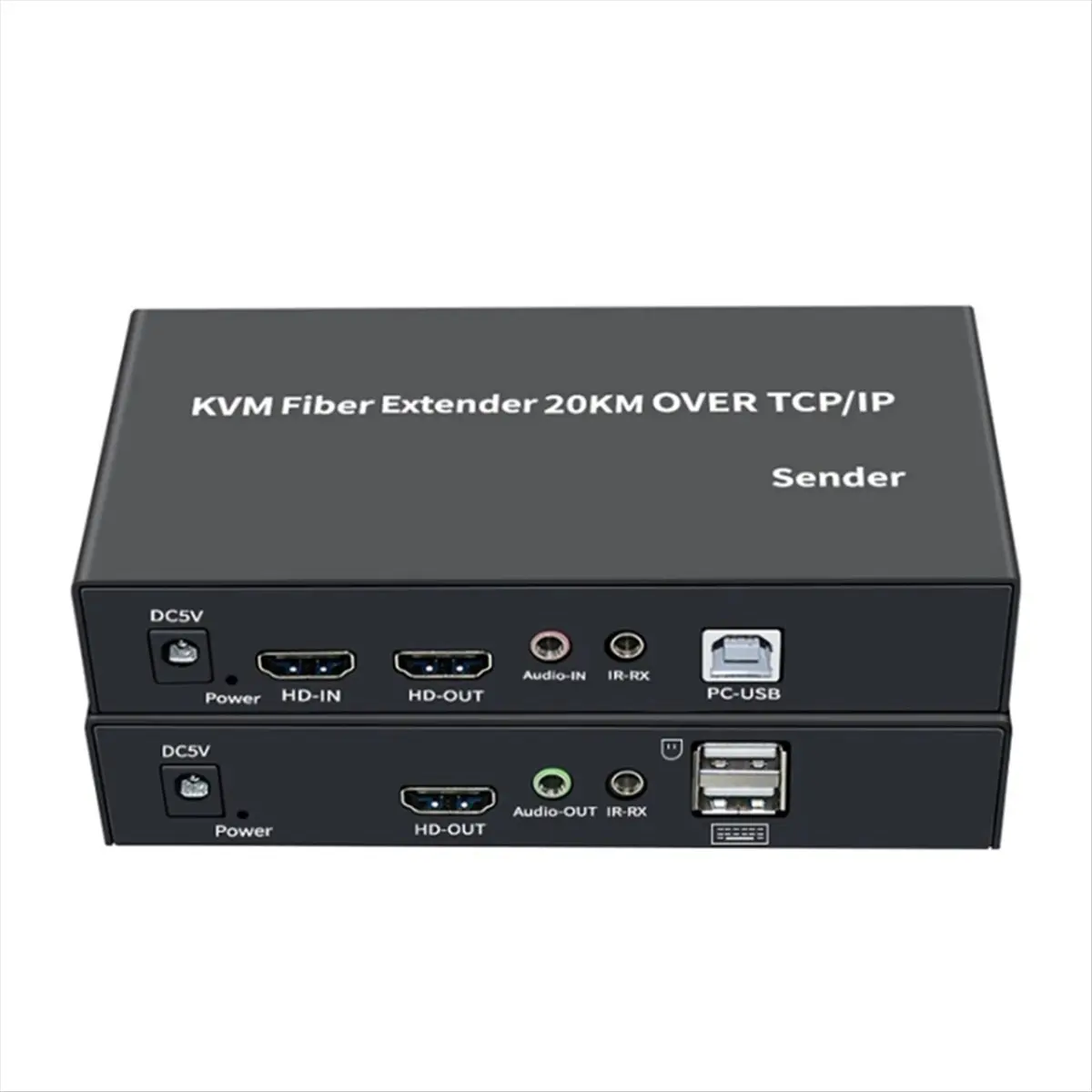 ABAN 20Km IP -Compatible Fiber KVM Extender over Sing SC Fiber Cable 1080P USB KVM Fiber Optical Transceiver EU Plug