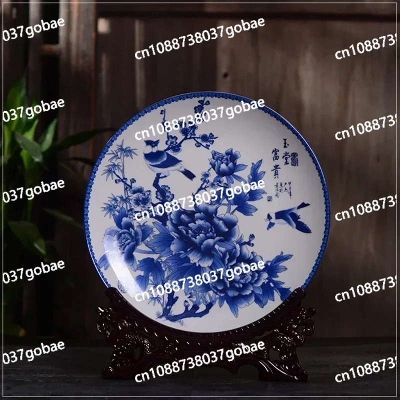 Quality JDZ Ceramic Hanging Dish Chinese Style Home Decorative Furnishing China's Jingdezhen Traditional Culture Collections