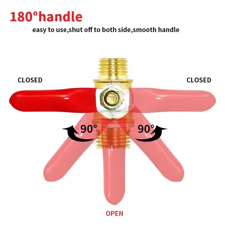 1/8 "1/4'' 3/8 ''1/2'' Messing kleine kogelkraan Binnendraad/Buitendraad Messing Klep Connector gezamenlijke Koperen Pijp Koppeling Adapter