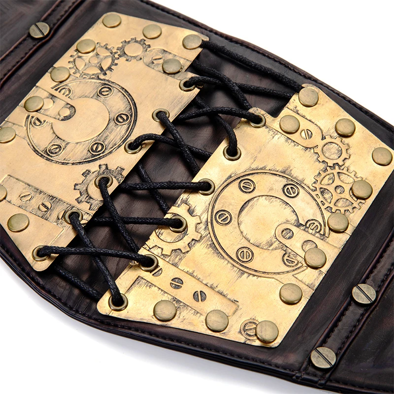Cintura corsetto largo Vintage da donna Steampunk armature da cavaliere medievale Costume da pirata vichingo cintura accessori Cosplay medievali