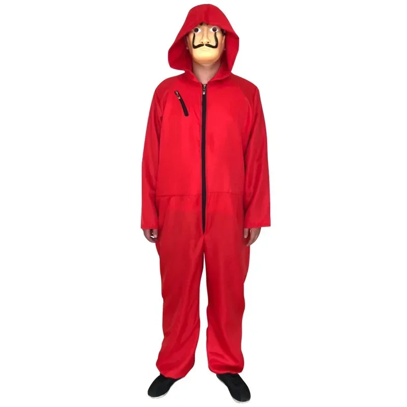 Anime Dali Robber Cosplay Costume Dali Maks Red Jumpsuit NPC Outfits Suit For Child Man Woman Halloween Carnival Party Costume