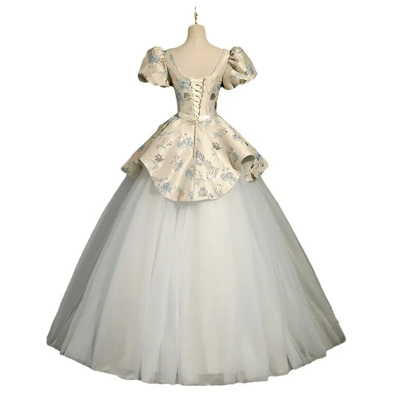 light 336 wedding dress runaway princess evening dress vocal music bel canto art exam princess puffy skirt