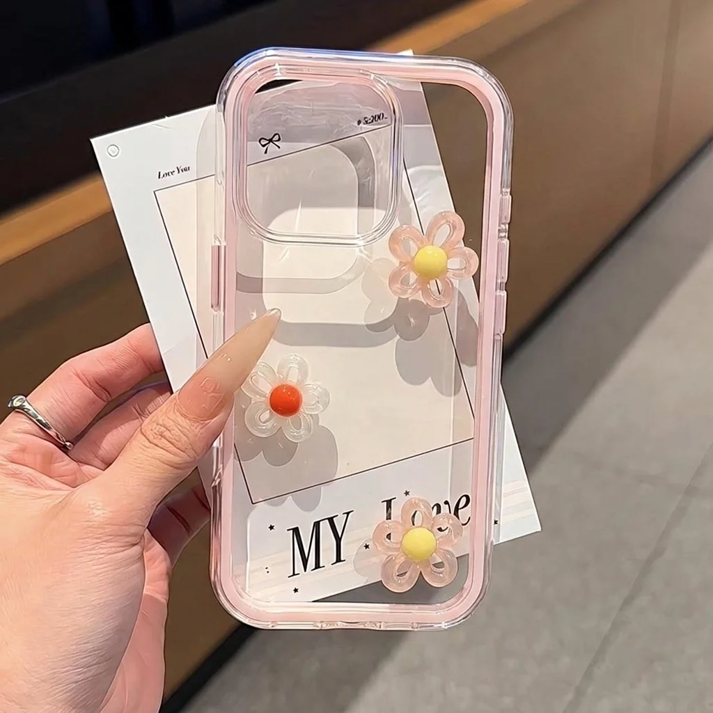 Macaron mit 3D-DIY-Blumen-Handyhülle für Samsung Galaxy A57 A55 A37 5G S25 S24 Plus S26 S25 S24 S23 Ultra S24 S23 FE 5G Cover – Detail 1