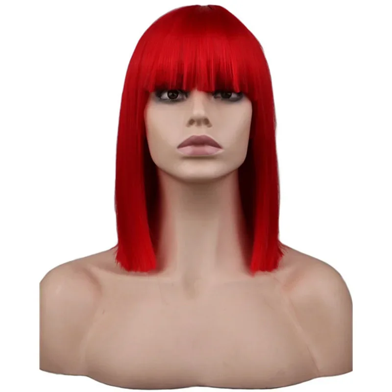 Perruque de cosplay synthétique pour femme adulte, style dessin animé, pour Halloween, carnaval, cirque numérique, Ragatha