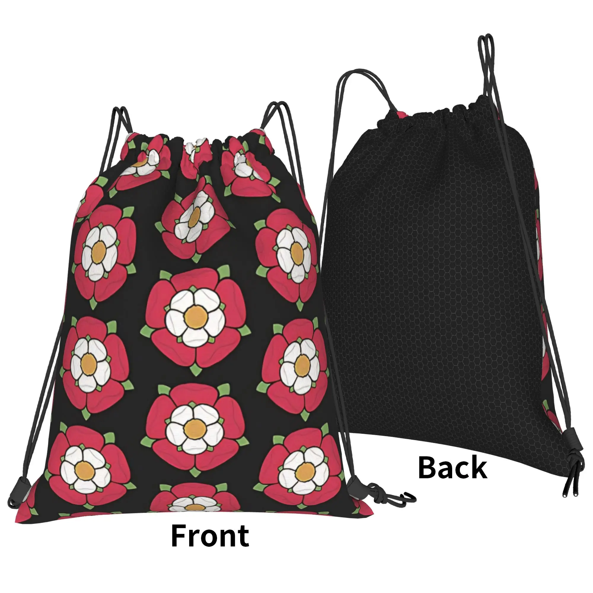 England Rose Rose Symbol Portable Sports Riding Gym Drawstring Storage Sporty Backpacks