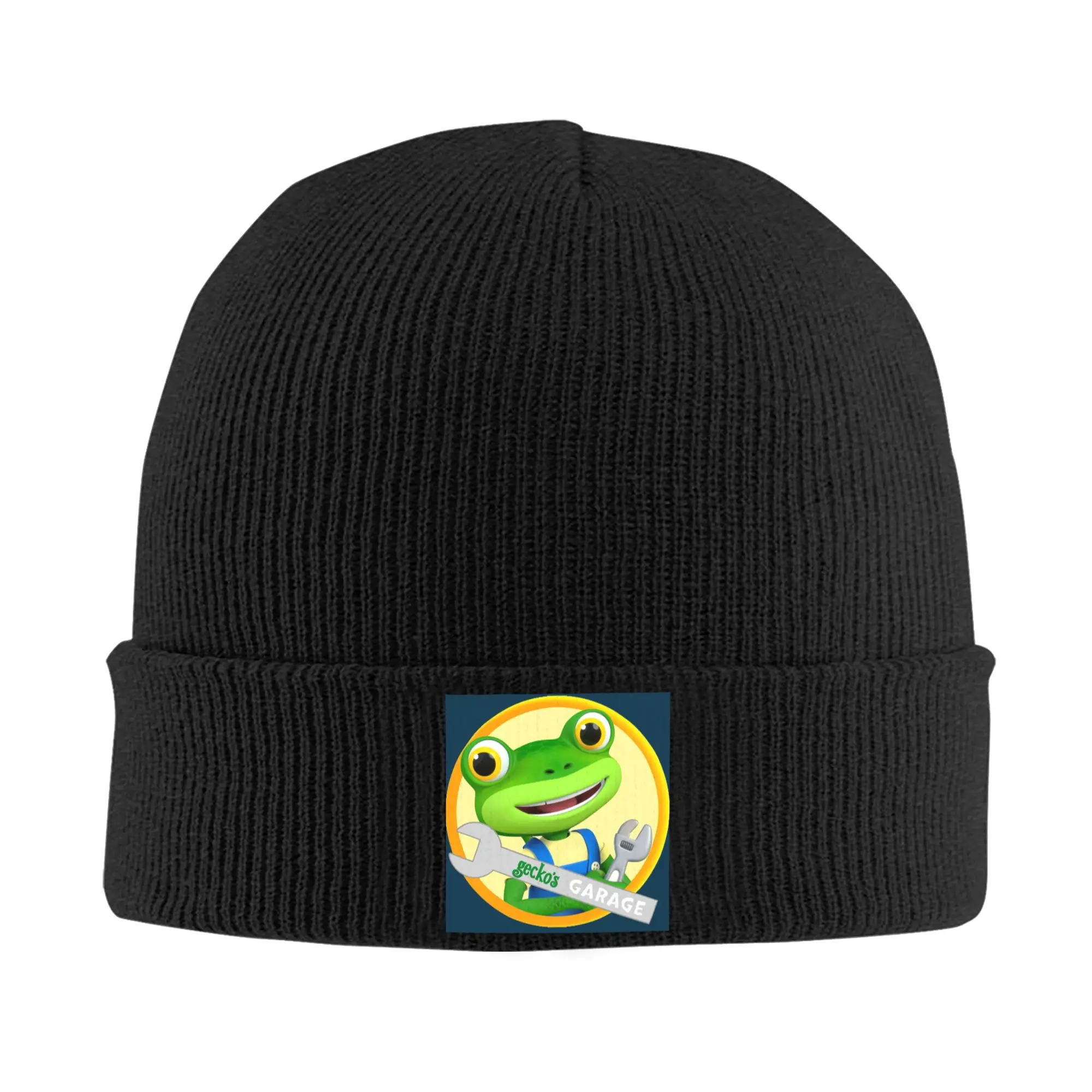 قبعة Geckos Garage الدافئة المحبوكة قبعة شتوية متماسكة قبعة Skullies Beanies قبعات الهيب هوب للجنسين