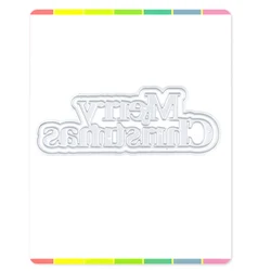 2024 July New Merry Christmas Print Word Metal Cutting Dies and Scrapbooking For DIY Crafts Greeting Card Making no Clear Stamps