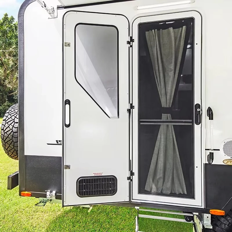 DC Series Aluminum Alloy Entry Door for Caravan RV Motorhome & Camper Vehicles with 3-Point Electromotive Lock view 6