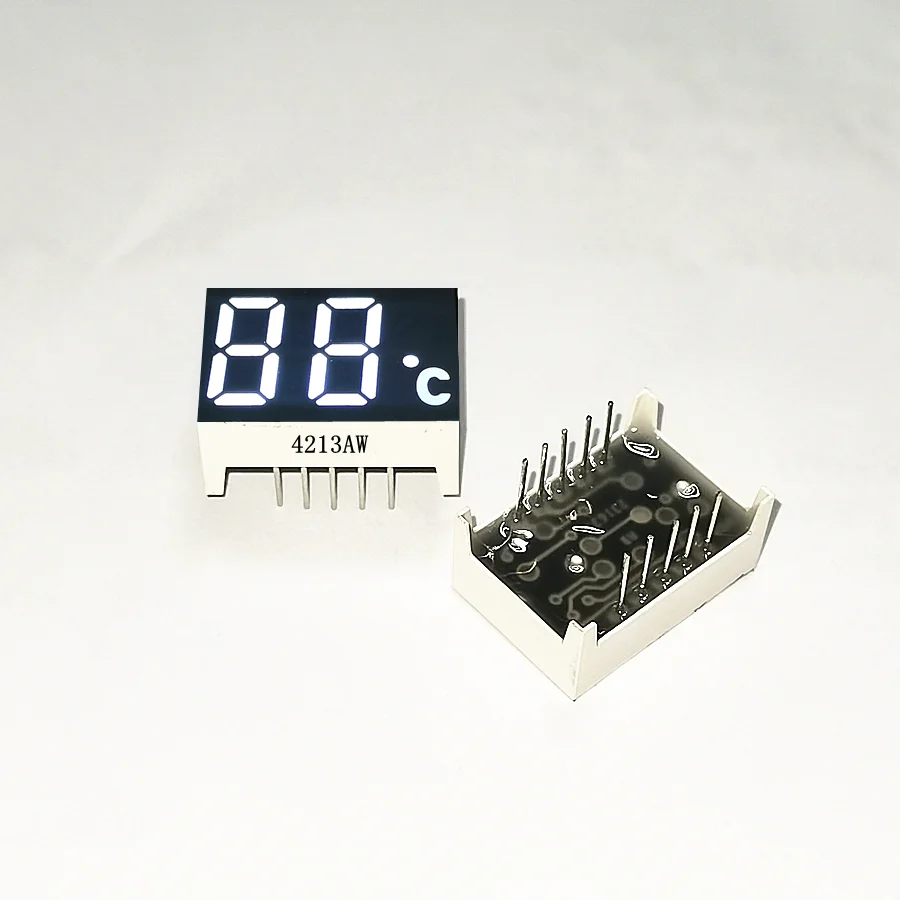 10Pcs Bright White Light Digital Module KYX-4213AW 0.4Inch 2Bit 22.4*16*10.5MM LED Digitron Common Cathode Temperature Digital