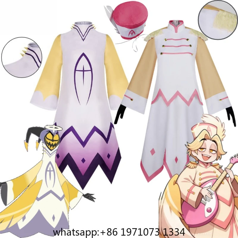 Hazbin Hotel Adam Abel The Exorcist Cosplay Costume The Exorcist Adam Angel Role Play Funny Outfit for Halloween Party Comic Con
