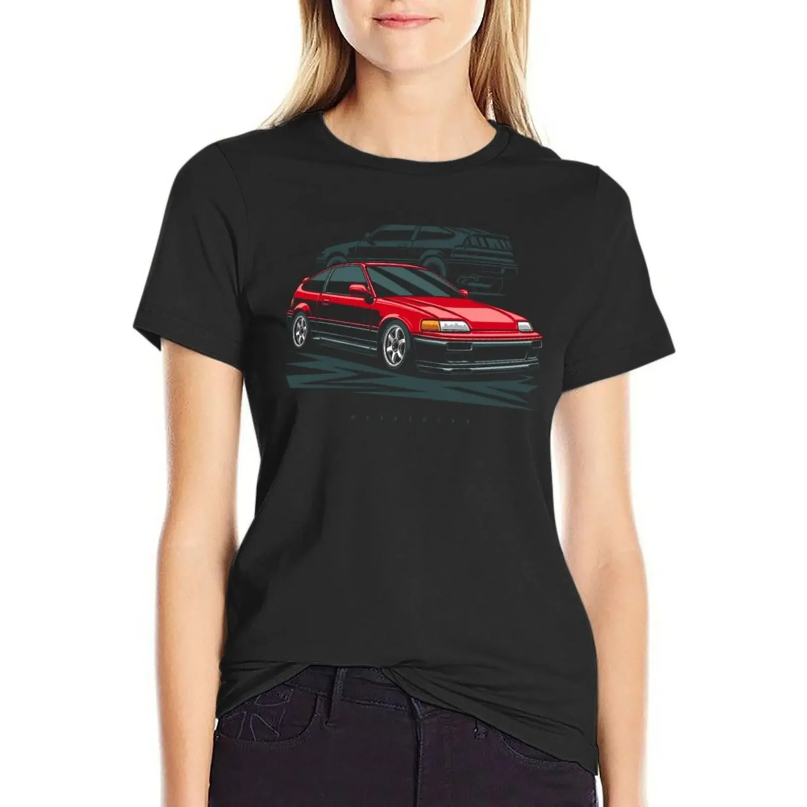 

JDM Classic. CRX T-Shirt animal print shirt for girls customs design your own anime woman t shirt