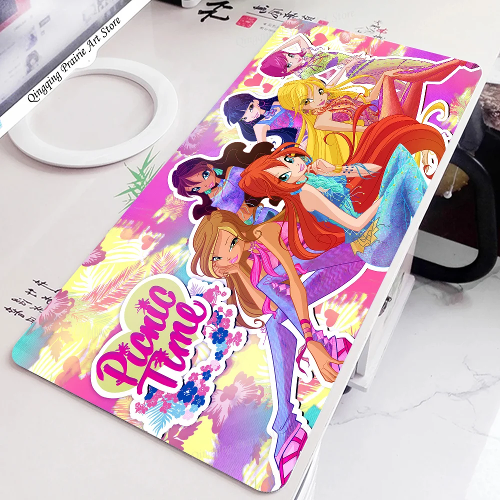 1pc-Girl W-Winx-Clubs Cartoon Floor Mat Mouse Mat Desk Mat With Pad Gaming Accessories Prime Gaming XXL Keyboard Pad Padding Mat