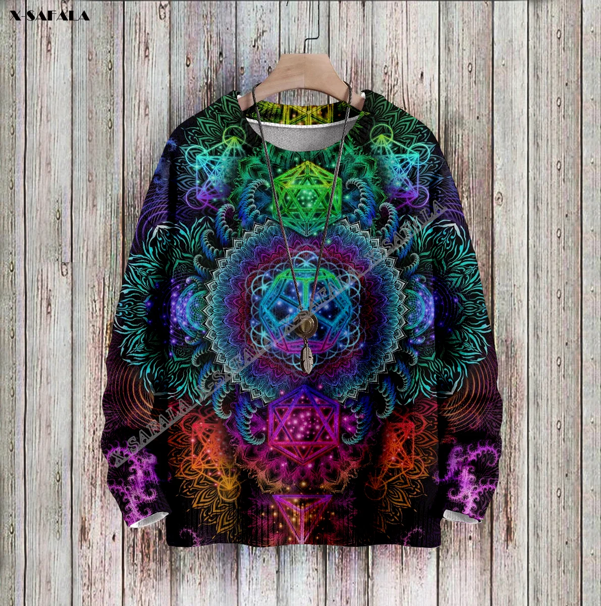 

Oneness Psychedelic Mandala Trippy Galactic 3D Printed Ugly Sweater Christmas Gift Men Female Winter Knitted Cotton Xmas Warm