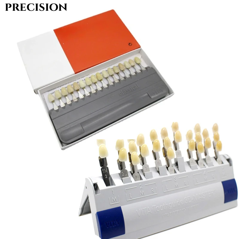 16 Colors Teeth Shade Guide Classical Dentistry Equipment Teeth Whiting Porcelain Tooth Model Colorimetric Plate