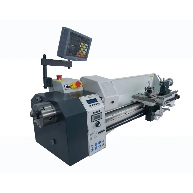 TC250 1000mm Semi-Automatic Micro Metal Lathe Benchtop with Electronic Hanging Wheels for High Precision Industrial Use