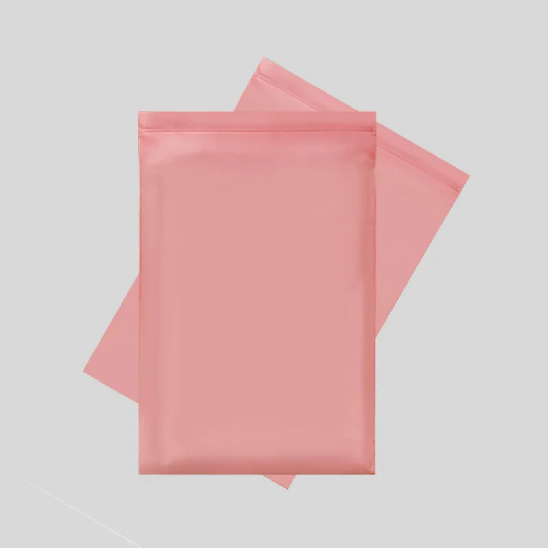 StoBag 50pcs Color Matte Frosted CPE Ziplock Bags Small Large Self-sealing Clothes Packaging Storage Plastic Reusable Pouches