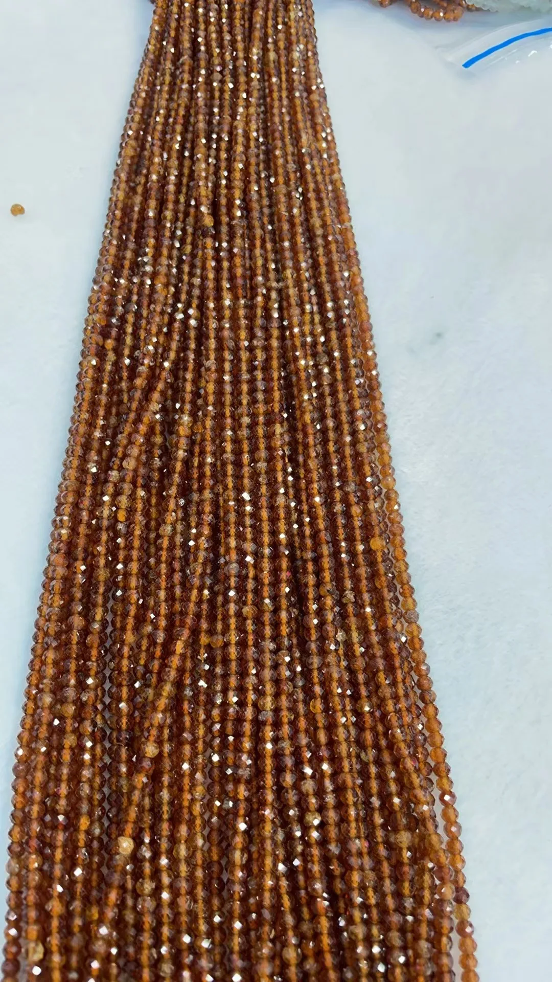 

Natural Orange garnet Rondene 3x4mm Oval Cut Length:39cm