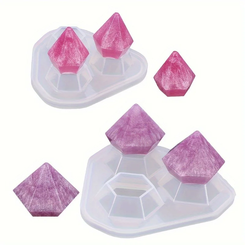 2pcs Diy resin Epoxy Resin Mold Rhinestones Resin Silicone Mold For Hanging Ornament Pendant Rhinestone Resin Liquid Silicone