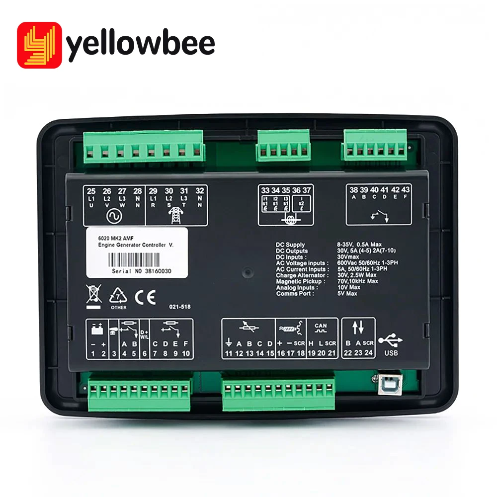 Imagem -04 - Original do Mar Profundo Dse6020 Mkii Amf Controlador Display Lcd Módulo de Controle Painel Generaotr Parte Dse6020 Mk2