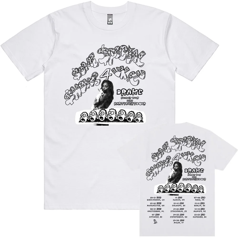 

Drake $ome $pecial $hows 4 UK EU 2025 Tour with PARTYNEXTDOOR T-shirt UnisexStreetwear Loose Cotton Men Tshirts Grunge Print Tee