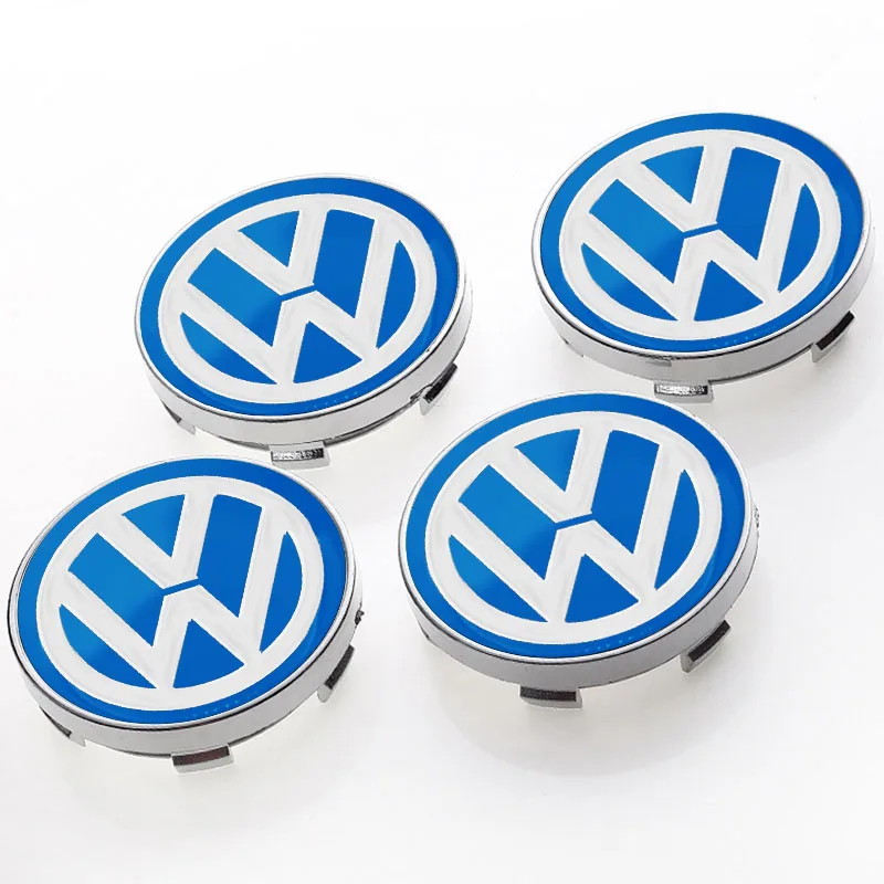 4Pcs Car Emblem Wheel Hub Center Stickers Accessories For VW GTI MK7 MK6 MK5 Ibiza Leon FR 2 Altea Aztec Golf-4 5 6 7 Passat view 2