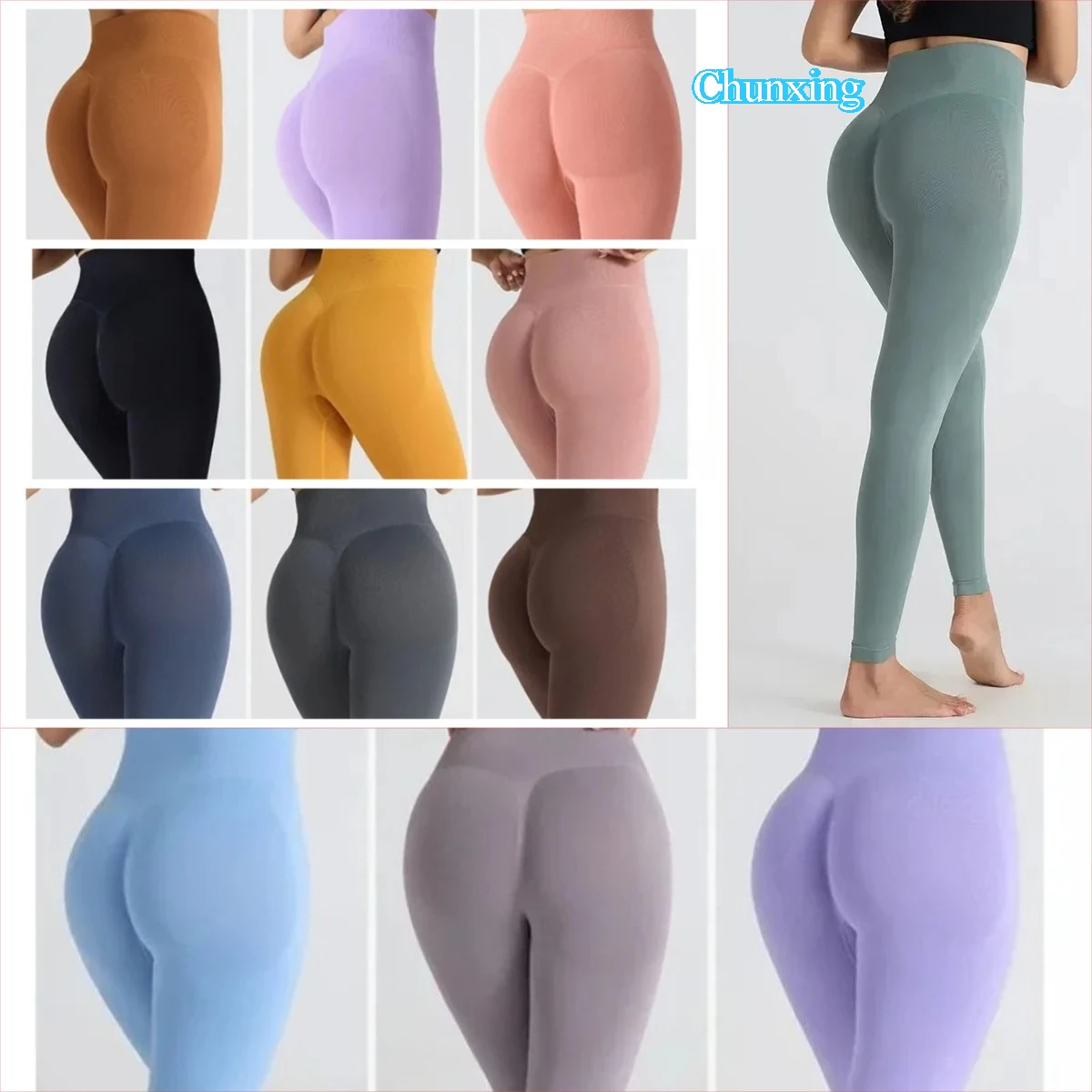 

Women's High Waisted Seamless Yoga Leggings with High Elasticity and Sexy Buttocks Lifting Exercise Without Awkward LinesComfort