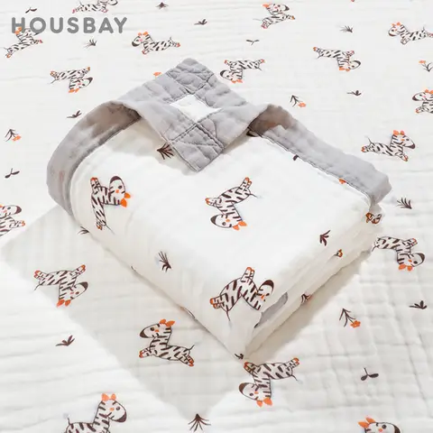 6 Layers Gauze Bath Towel Baby Blanket 110*110Cm Soft Breathable Muslin Cotton Absorbent Towel Infant Wrap Newborn Swaddle