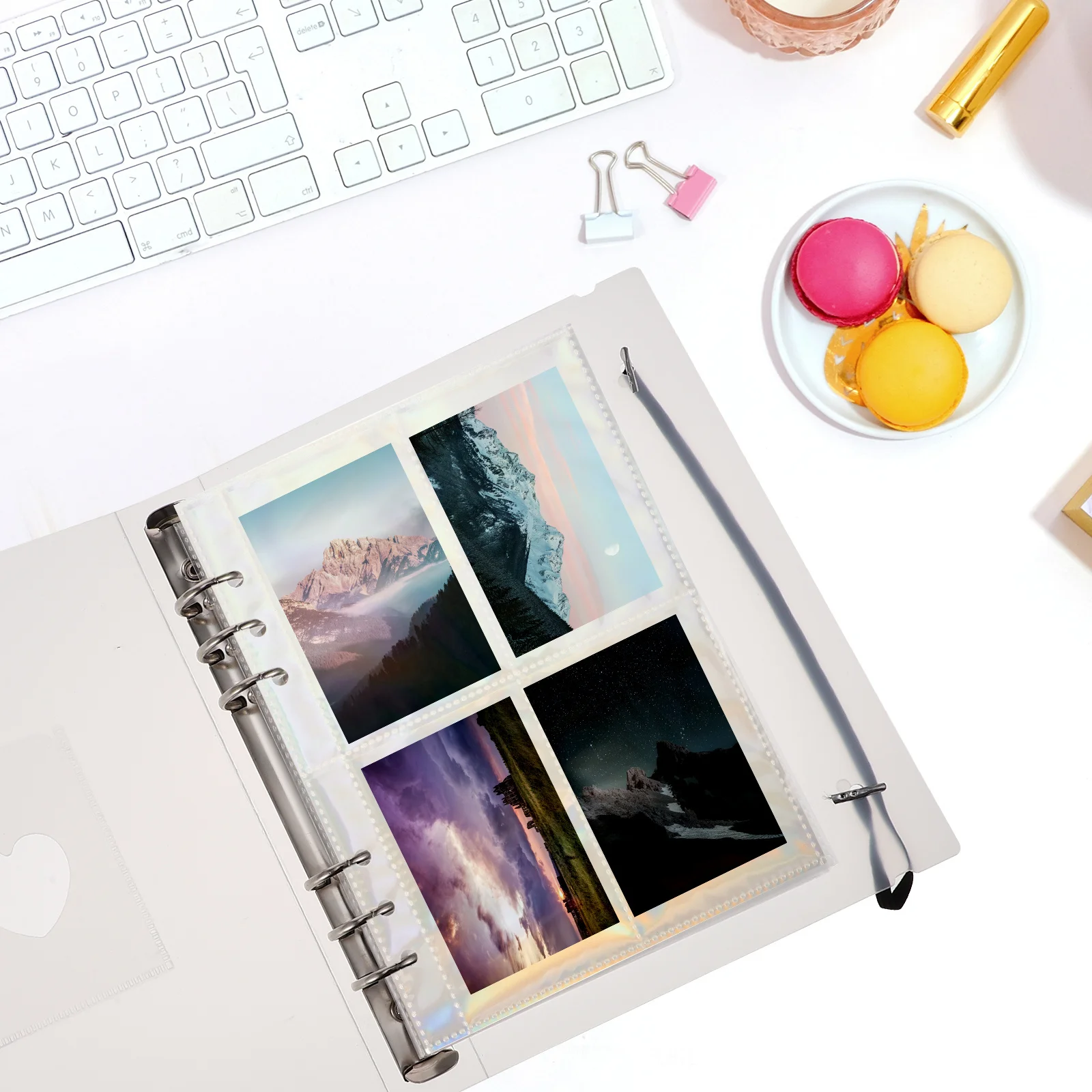 

Photo Album Sleeves Refillable Pp Thickened Clear Pockets For Wedding Graduation Travel Scrapbooking Use Binder Pages