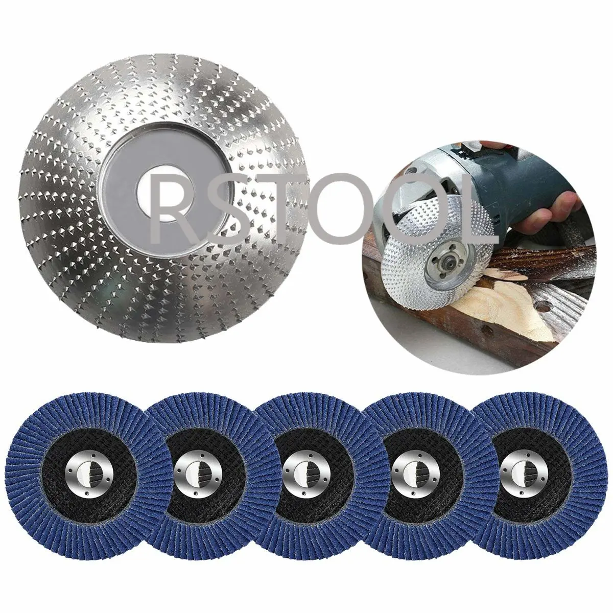 Angle Grinder Disc 3.3'' Tungsten Grinding Wheel Carving Abrasive Disc Sanding Wheel Shaping Polishing Plate 4 inch Flap Discs