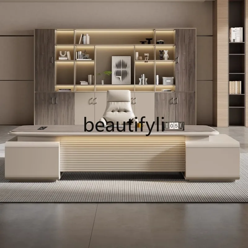 Boss Desk Simple Modern New Chinese Style Executive Desk Single President Desk Manager Commercial Office Furniture