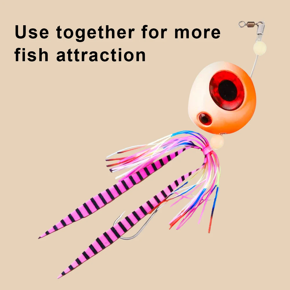 Señuelo de pesca streamer luminoso de silicona para pargo