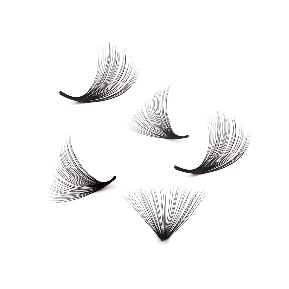 Rujade 3D 5D 6D 8D 10D 16D 20D 30D 40D Premade Loose Fans Eyelash Extension Narrow Sharp Stem Russ Volume Lashes Makeup Cilios