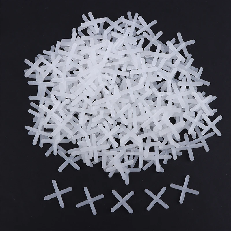 500pcs/pack Plastic Cross Ceramic Tile Leveling System Clips Spacer Ceramic Floor Construction Tools 1/1.5/2/2.5/3/5mm