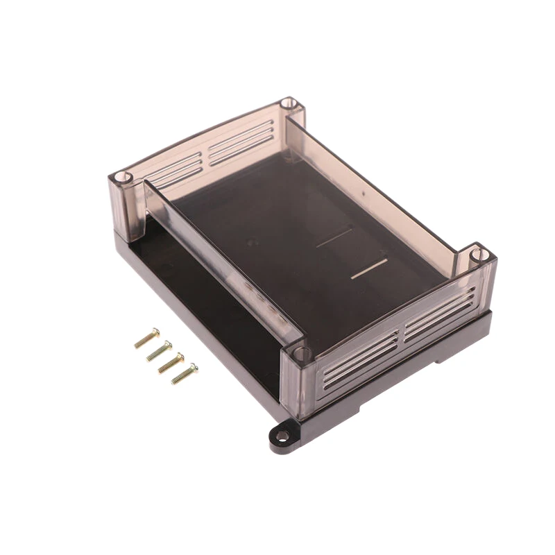 

125*90*40mm Plastic Transparent Cover Mount PLC Din Rail Enclosure Plastic Industrial Electrical Din Rail Enclosure Control Box
