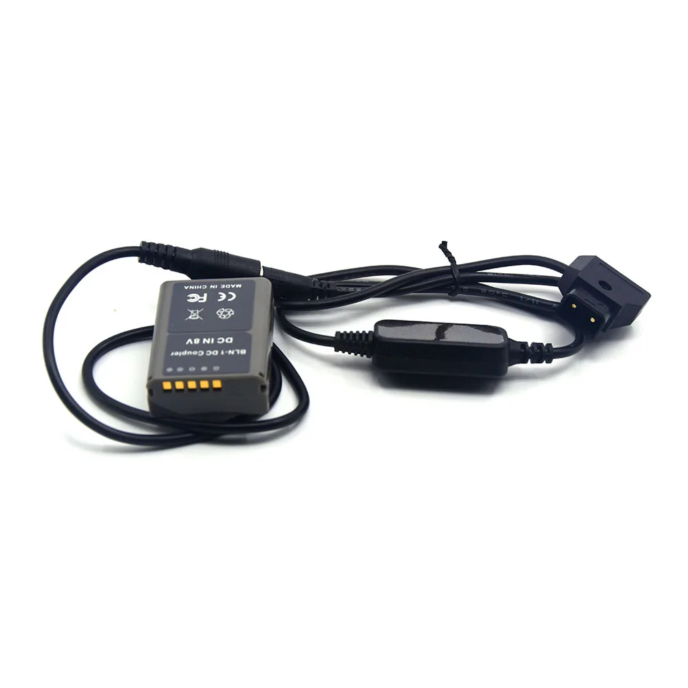 D-Tập Cáp Sạc 8V + PS-BLN1 BLN-1 BLN1 Giả Pin DC Khớp Nối Cho Olympus Máy Ảnh Kỹ Thuật Số OM-D e-M5 II 2 E-M1 Bút E-P5