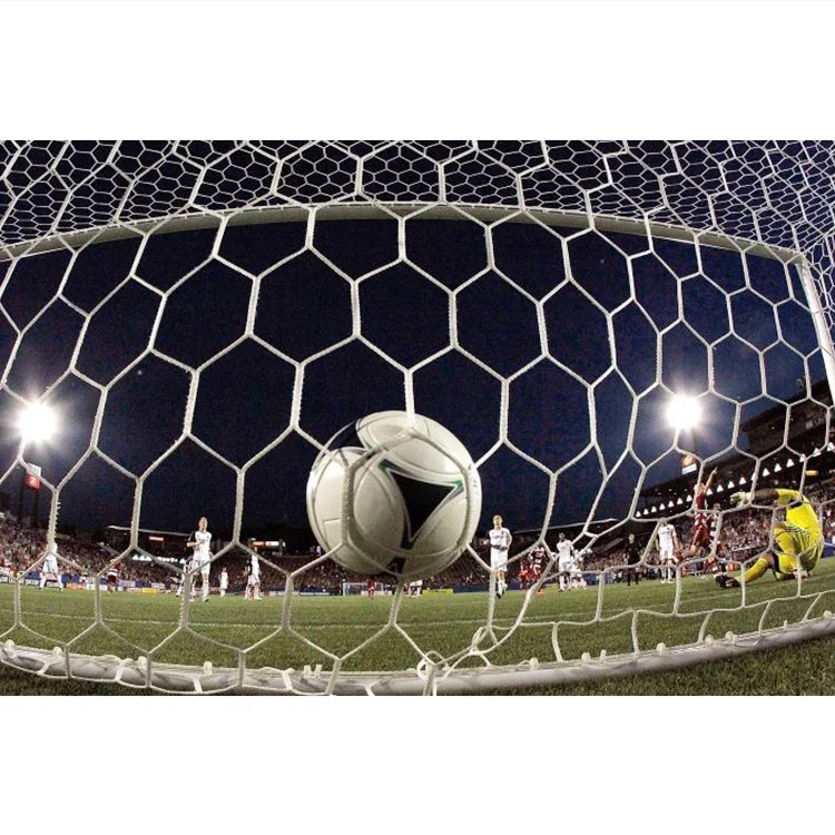 공장 맞춤형 축구 테니스 네트 고품질 폴리에스터 블랙 화이트 스포츠 축구 네트