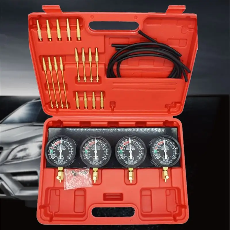(PQWN) Four-Cylinder Vacuum Carburetor Synchronizer Sync 4 Gauge Motorcycle Balancer Vacuum Meter Synchronous Vacuum Table