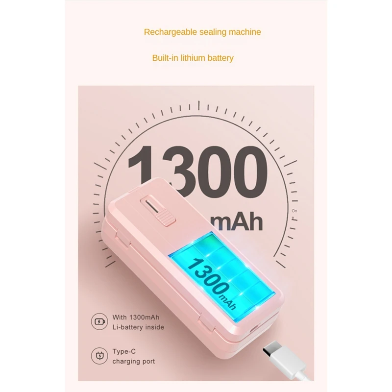 Mini termosigillatrice portatile Mini sigillatrice per sacchetti Termosigillatrice portatile per sacchetti di chip Sacchetti di plastica Conservazione degli alimenti, Nero durevole