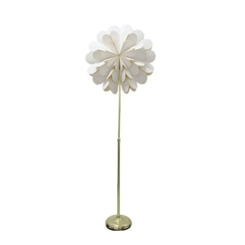 Peacock open screen floor lamp ins wind new atmosphere light, living room sofa paper lampshade decorates bedroom