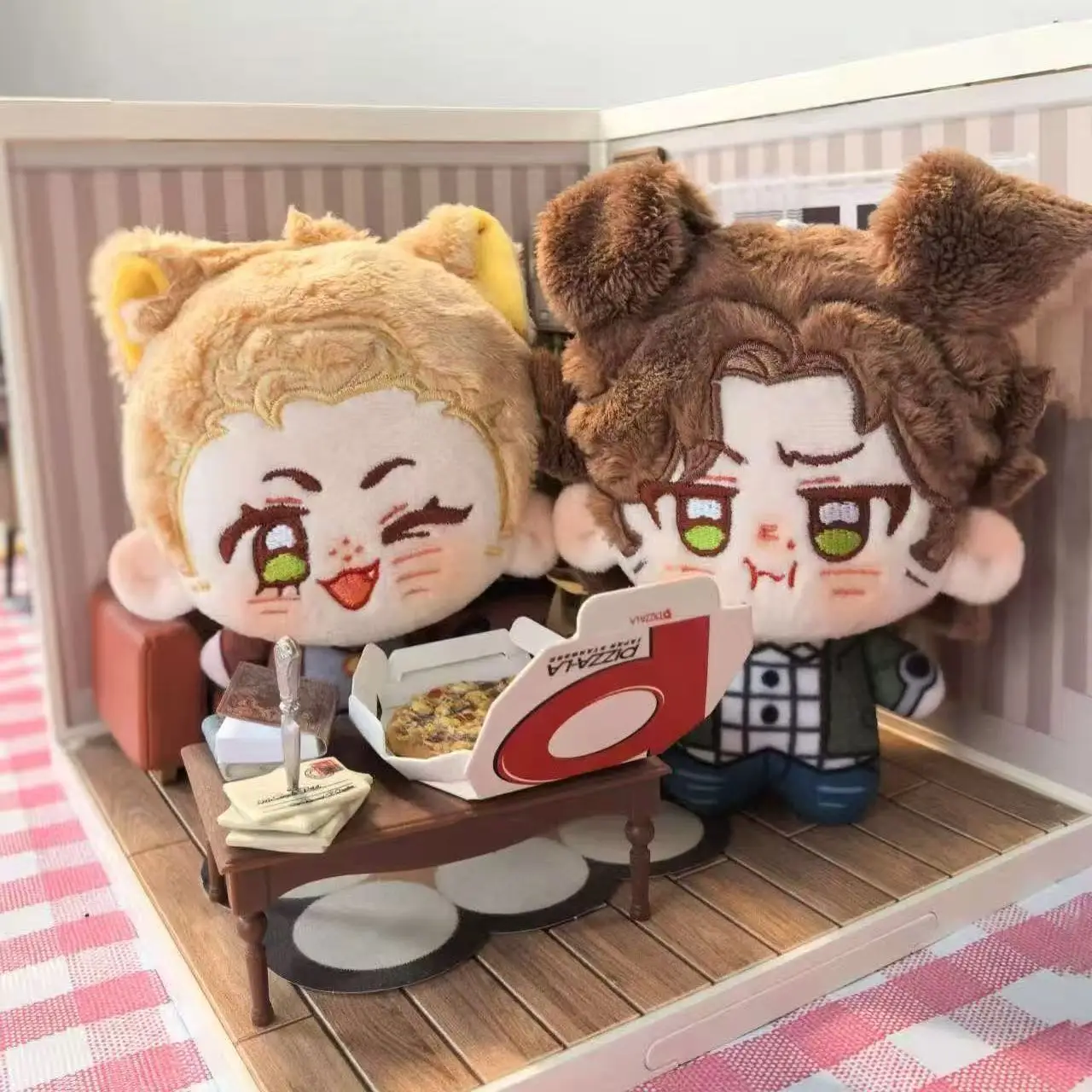 Stuffed 10cm Game Anime Character Traits Corgi Dog Cheese Cat Printed Nunu Body Plush Doll Toy Soft Dress Up Cotton Kid Gift